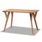 Baxton Studio Sahar Mid-Century Modern Transitional Walnut Brown Finished Wood Dining Table 175-10840-Zoro - alternate 1